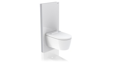 Geberit Monolith Plus Sanitärmodul mit Dusch-WC Geberit AquaClean Sela Chrom glänzend