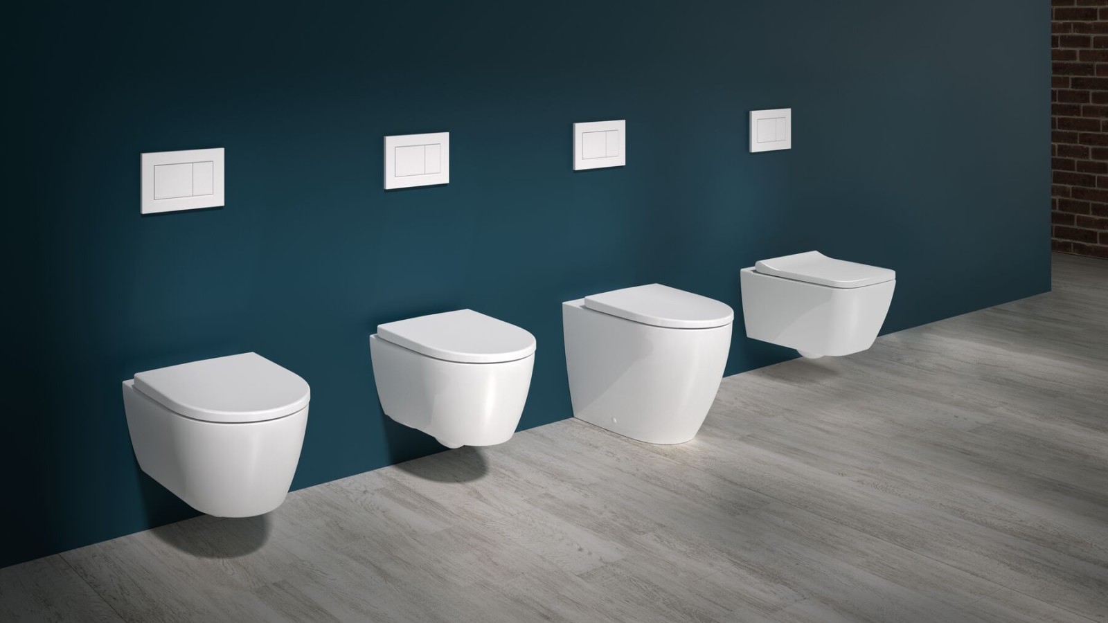 Das breite Sortiment der Geberit iCon WCs mit TurboFlush-Spültechnik