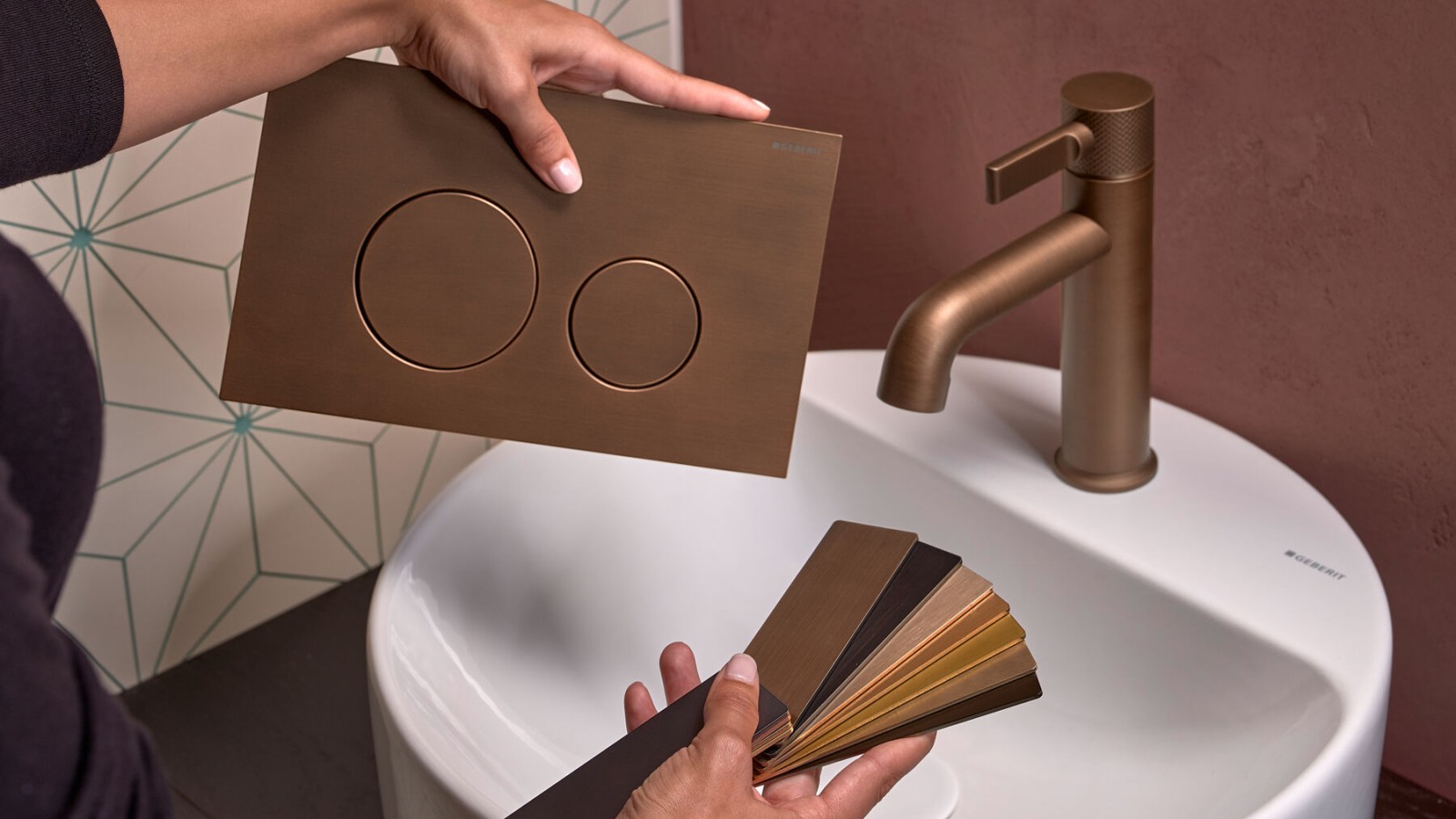 Verschiedene Finish-Optionen passend zur Armatur Verschiedene Finish-Optionen passend zur Armatur