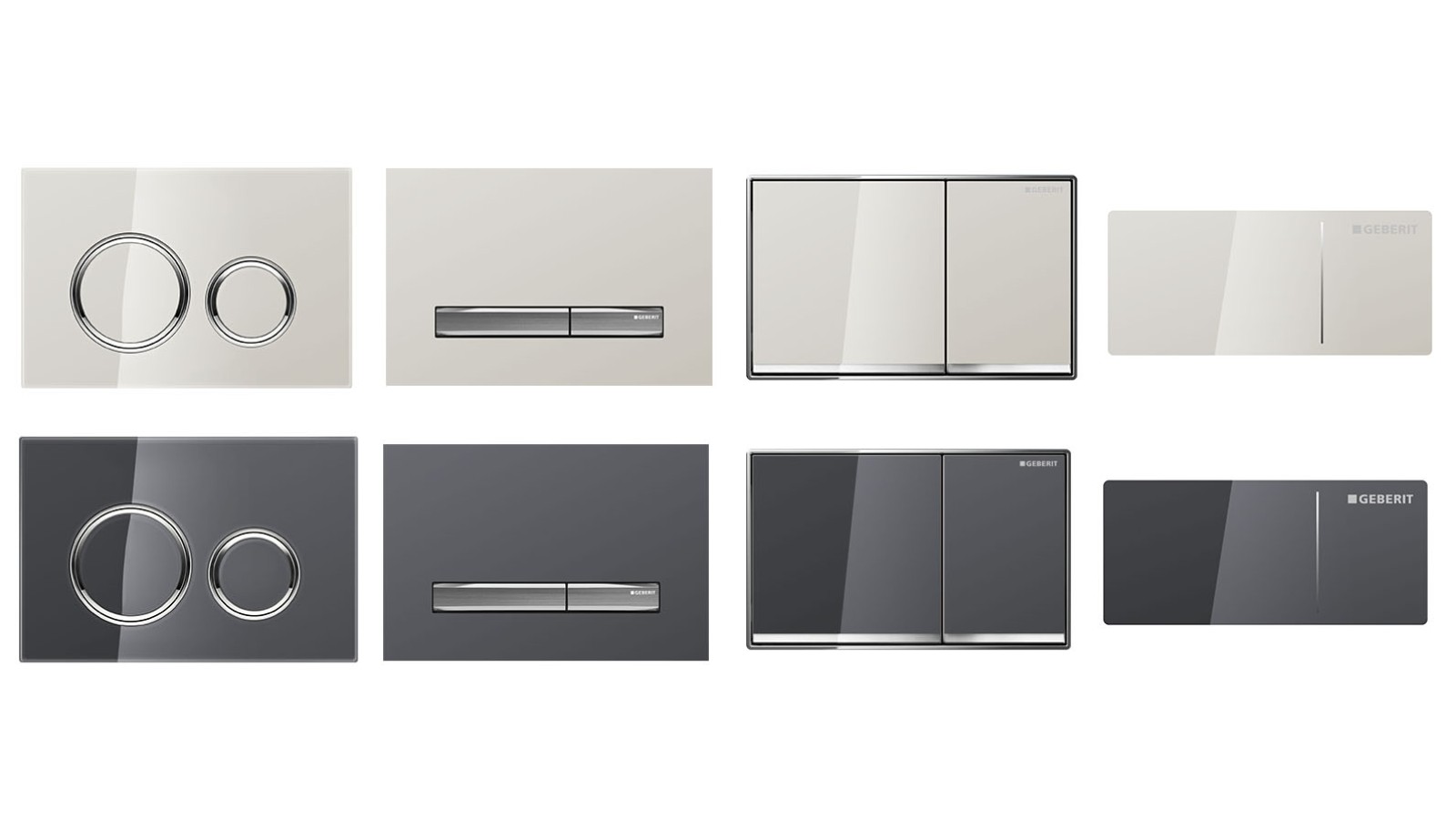 Verschiedenen Designlinien der Betätigungsplatten Verschiedenen Designlinien der Betätigungsplatten