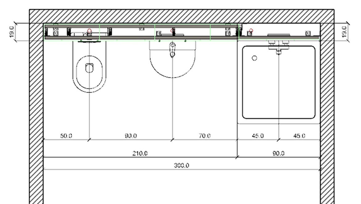 Plan de modèle Geberit Duofix und GIS