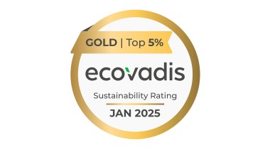 Gold-Medaille von EcoVadis für das Nachhaltigkeitsmanagement von Geberit (© Geberit)