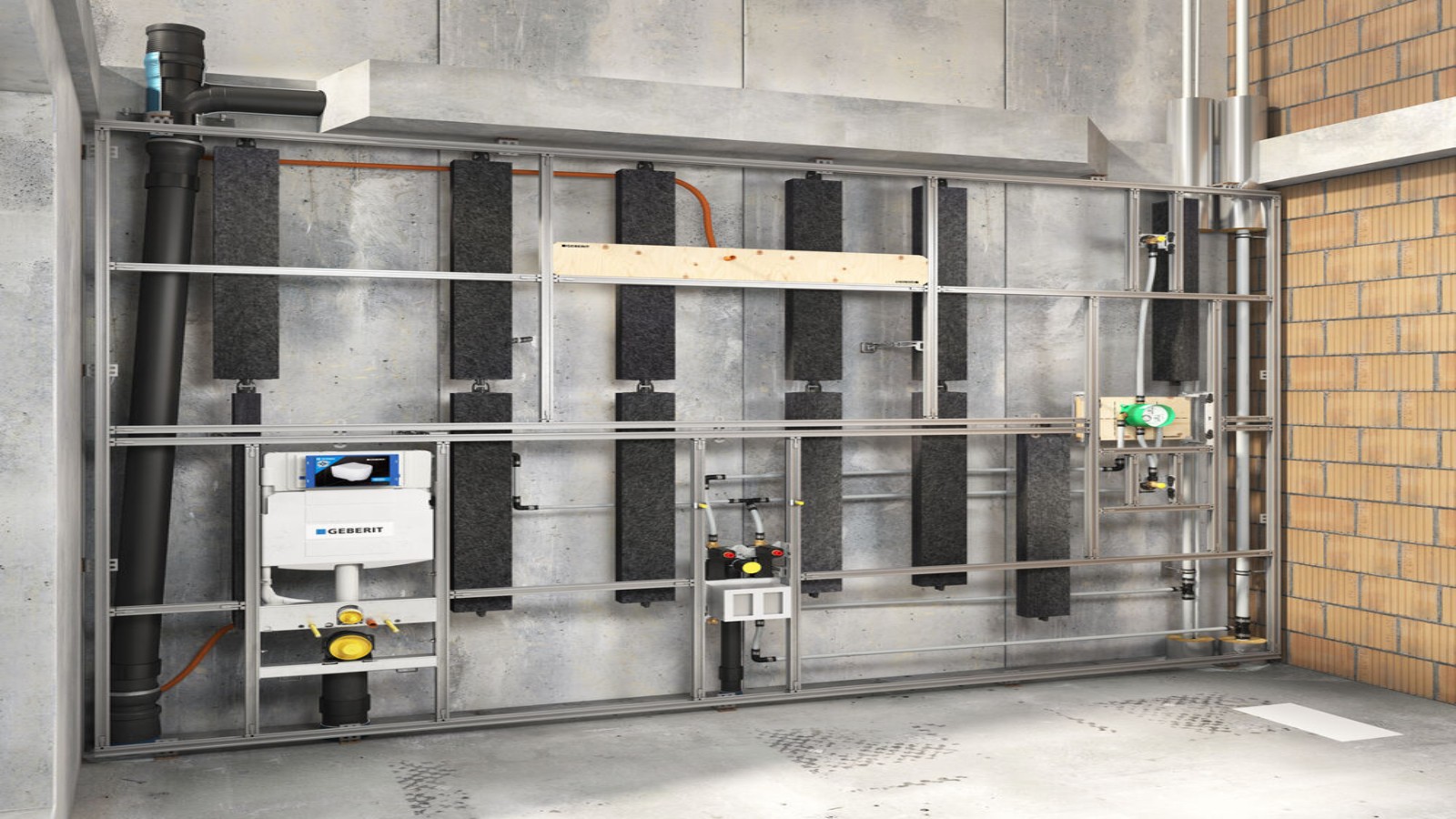 GIS, Vorfabrikation, Geberit GIS, Vorfabrikation, Geberit