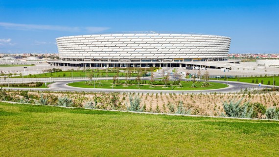 Baku Olimpiyat Stadyumu in Baku, Aserbaidschan | Foto: Andrey Khrobostov / Alamy Stock Photo