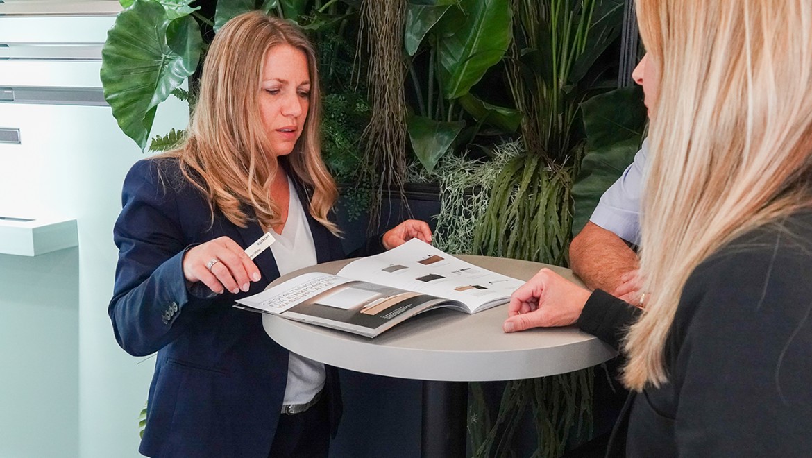 Badberatung am Messestand