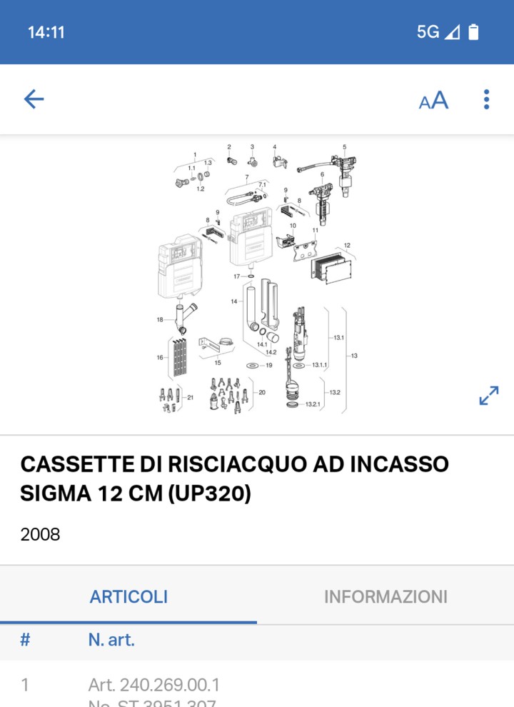 Screenshot dall’applicazione Geberit Pro