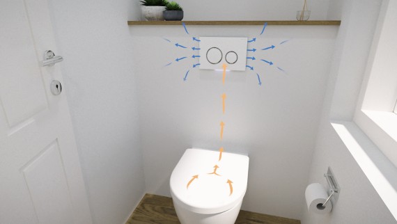 WC con aspiratore di odori Geberit DuoFresh