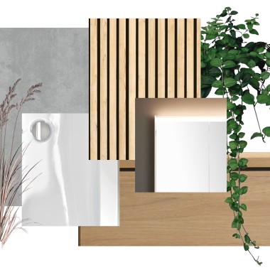 Moodboard del design 6x6 (© Bjerg Arkitektur)