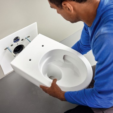 EFF3 Technologie beim Acanto WC (© Geberit) EFF3 Technologie beim Acanto WC (© Geberit)