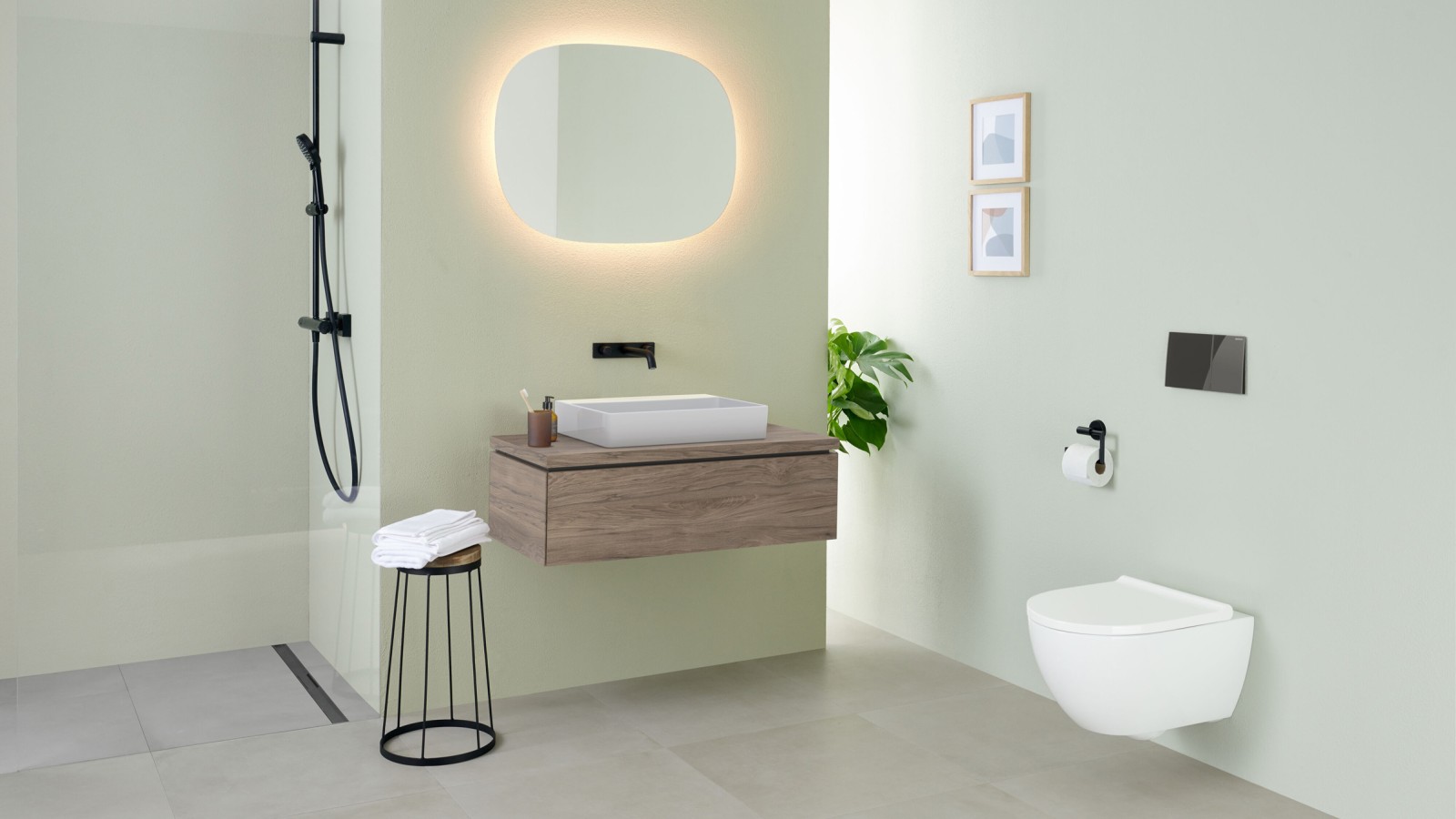 Lavabo Geberit VariForm avec Miroir Option oval