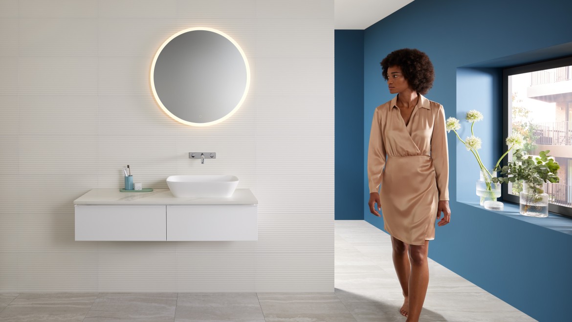 Mix & Match: Lavabo da appoggio Geberit ONE con mobile sottolavabo iCon