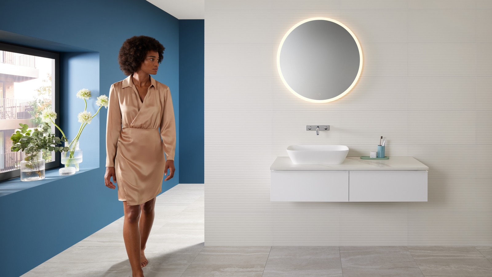 Mix & Match: Geberit ONE Aufsatzwaschtisch mit iCon Waschtischunterschrank Mix & Match: Geberit ONE Aufsatzwaschtisch mit iCon Waschtischunterschrank