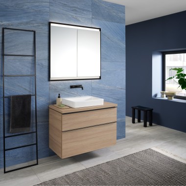 Mix & Match Geberit ONE Aufsatzwaschtisch mit Geberit iCon Waschtischunterschrank Mix & Match Geberit ONE Aufsatzwaschtisch mit Geberit iCon Waschtischunterschrank