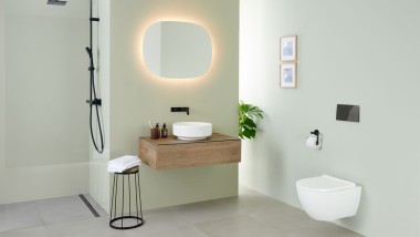 Lavabo Geberit VariForm avec Miroir Option oval