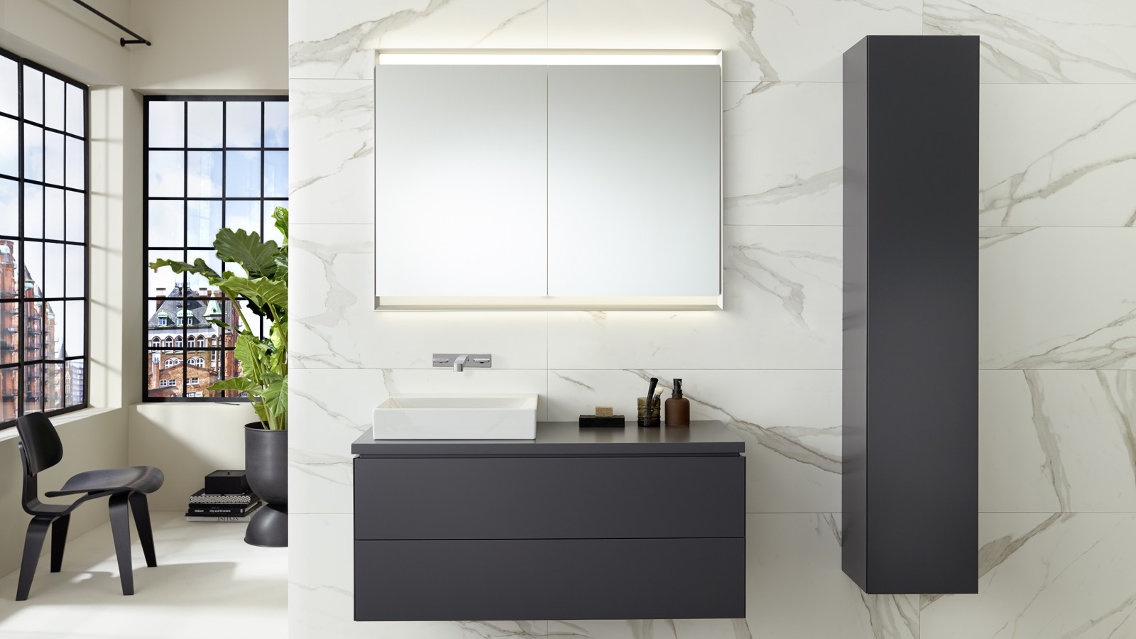 Bagno in bianco e nero Geberit ONE Bagno in bianco e nero Geberit ONE