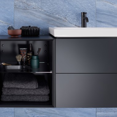 Geberit ONE Waschtischunterschrank mit offenem Seitenelement Geberit ONE Waschtischunterschrank mit offenem Seitenelement