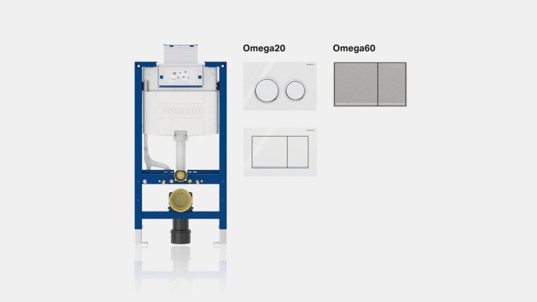Sistema Di Installazione A Parete G3004A Per WC Sospeso Con Placca In Vetro Nero A Scelta