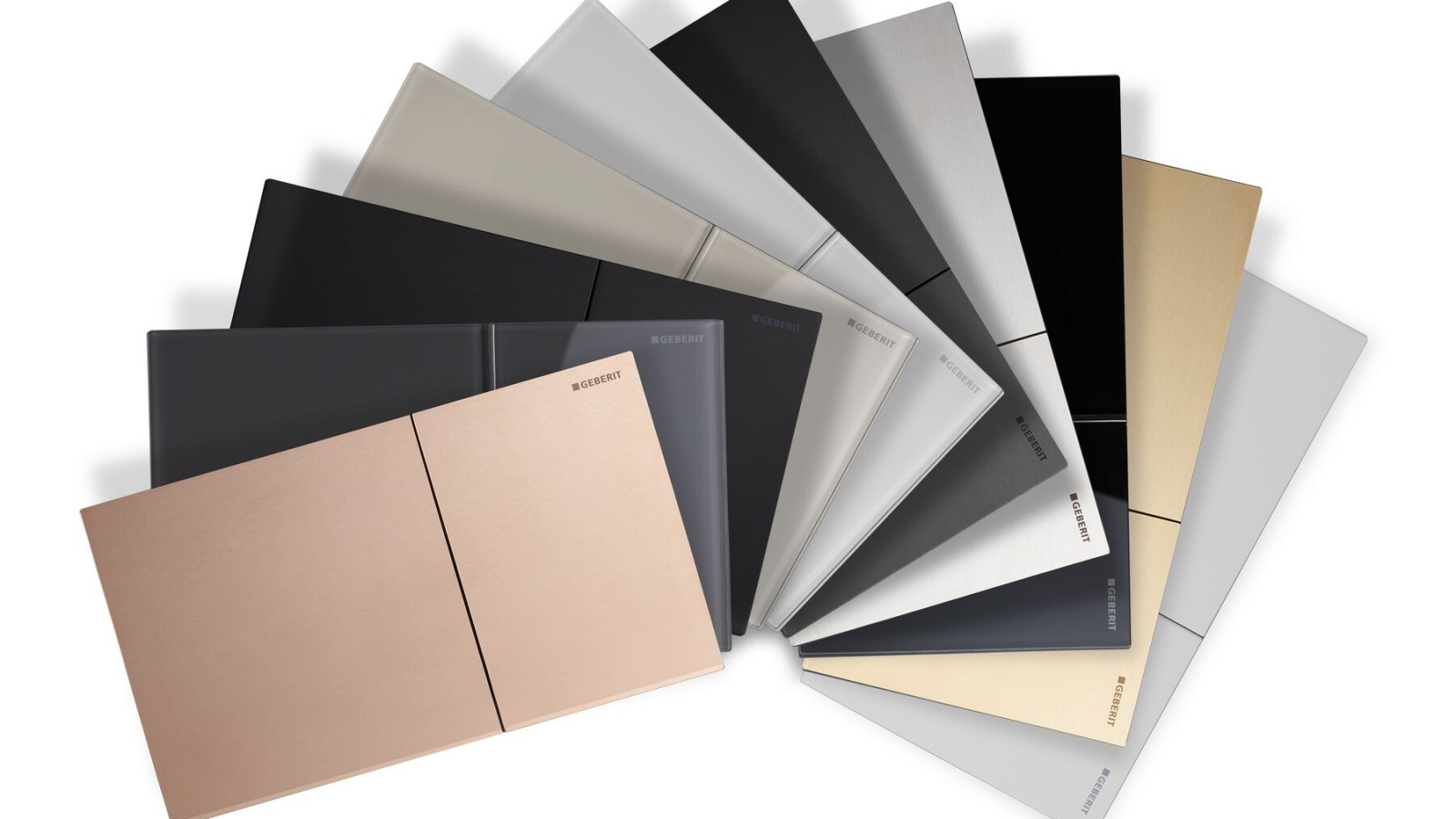 Variété de finitions de la plaque de déclenchement Geberit Sigma70 Variété de finitions de la plaque de déclenchement Geberit Sigma70