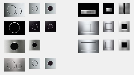 Diverse linee di design delle placche di comando Diverse linee di design delle placche di comando