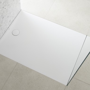 Douche de plain-pied avec un receveur de douche Geberit Olona Douche de plain-pied avec un receveur de douche Geberit Olona