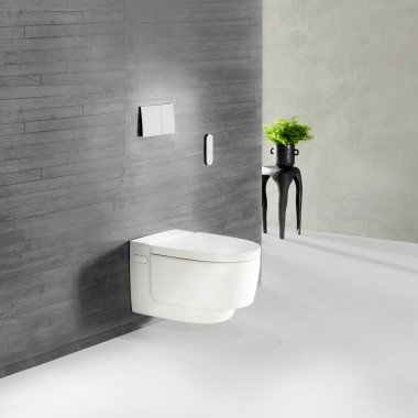 WCdouche Geberit AquaClean en blanc