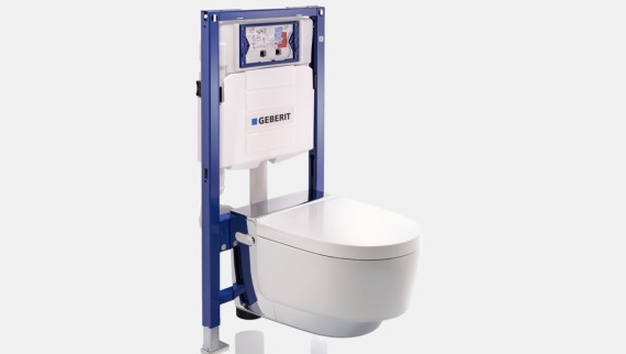 Elemento Geberit Duofix per WC sospeso con un Geberit AquaClean Mera