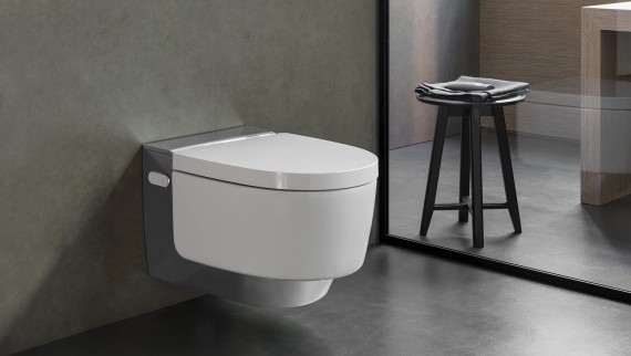 Grazie al suo design, AquaClean Mera si integra armoniosamente nel contesto del bagno