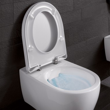 WC Geberit Renova senza bordo di risciacquo, aperto