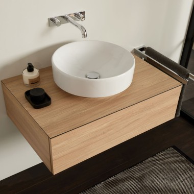 Rubinetto a parete Geberit ONE dal design arrotondato Rubinetto a parete Geberit ONE dal design arrotondato