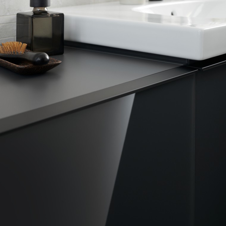 Meuble sous lavabo Acanto avec poignée chromée Meuble sous lavabo Acanto avec poignée chromée