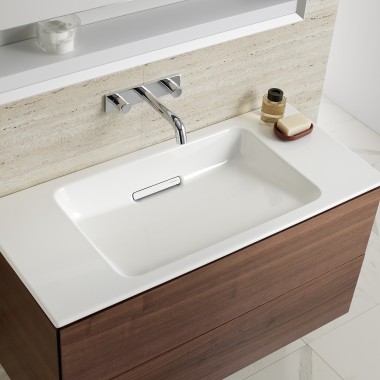 Lavabo compact Geberit ONE avec meuble bas