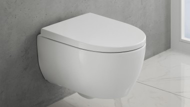 Wandhängende WC-Keramik aus der Badserie Geberit iCon (© Geberit)