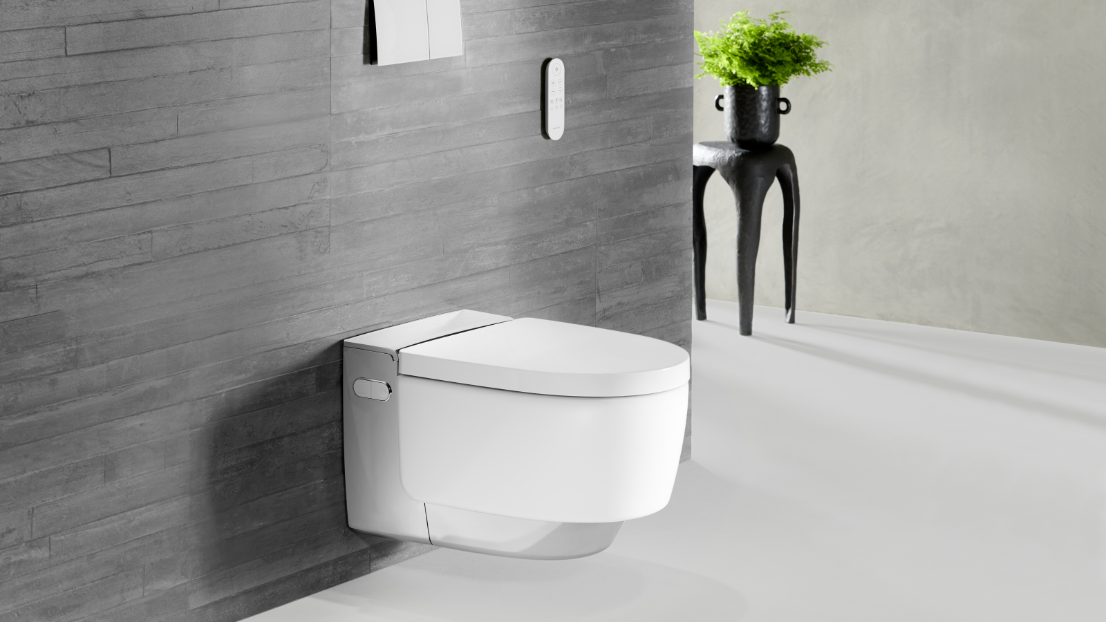Geberit AquaClean Mera chromé avec plaque de déclenchement Sigma70 Geberit AquaClean Mera chromé avec plaque de déclenchement Sigma70
