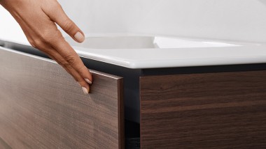 Lavabo avec système gain de place Geberit ONE