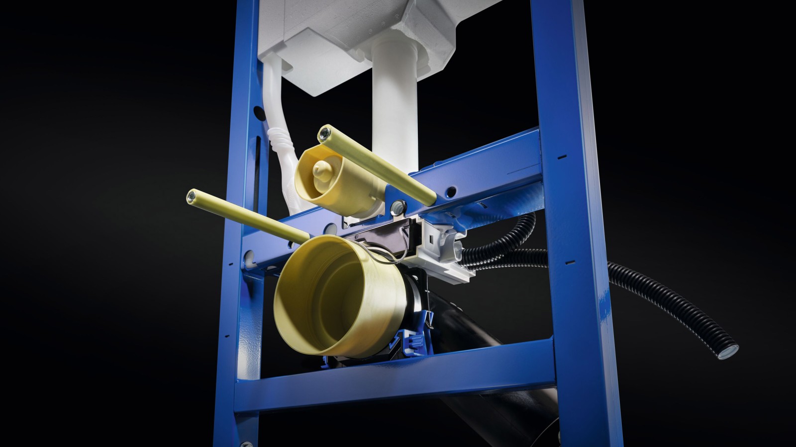 Comodo allacciamento elettrico tramite il Power & Connect Box sull'elemento d'installazione per WC