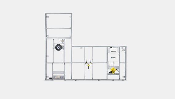 Geberit GIS Installationswand für Waschplatz, WC und Dusche Geberit GIS Installationswand für Waschplatz, WC und Dusche