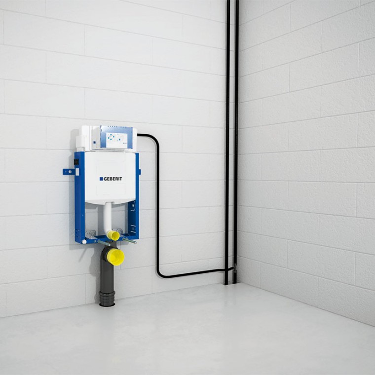 Collegamento dell'elemento Combifix di Geberit con afflussi d'acqua e scarichi Collegamento dell'elemento Combifix di Geberit con afflussi d'acqua e scarichi