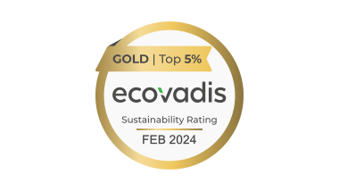 Massimo riconoscimento ricevuto da EcoVadis con la medaglia d'oro per la strategia di sostenibilità di Geberit (© Geberit)