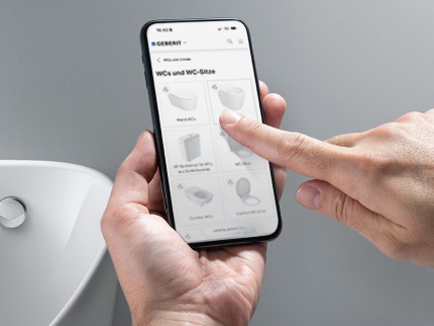 Screenshot catalogo prodotti Geberit Screenshot catalogo prodotti Geberit