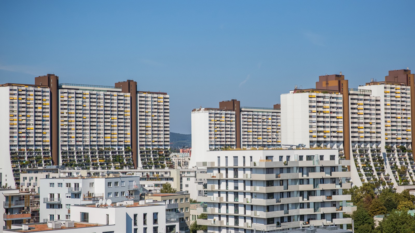 Über 3'200 Wohnungen gibt es im sozialen Wohnbau Alt-Erlaa. (© Agata Kadar – stock.adobe.com) Über 3'200 Wohnungen gibt es im sozialen Wohnbau Alt-Erlaa. (© Agata Kadar – stock.adobe.com)