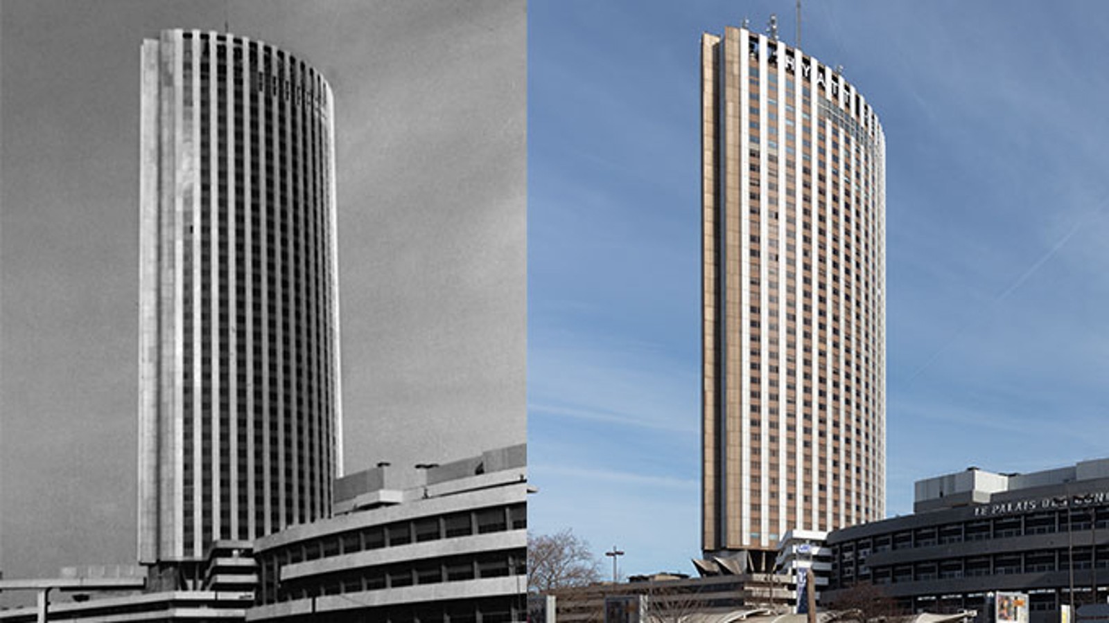 Extérieurement, le complexe hôtelier à l’aspect béton n’a guère à ce jour (© Daniel Osso) Extérieurement, le complexe hôtelier à l’aspect béton n’a guère à ce jour (© Daniel Osso)