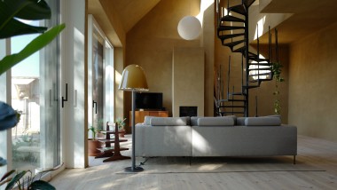 Inondata di luce: la "Haus am Hof" è luminosa e invitante grazie alle ampie vetrate (© Anna W.)