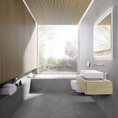 Le concept primé du concours 6x6 imaginé par le cabinet danois Bjerg Arkitektur (© Geberit) Le concept primé du concours 6x6 imaginé par le cabinet danois Bjerg Arkitektur (© Geberit)