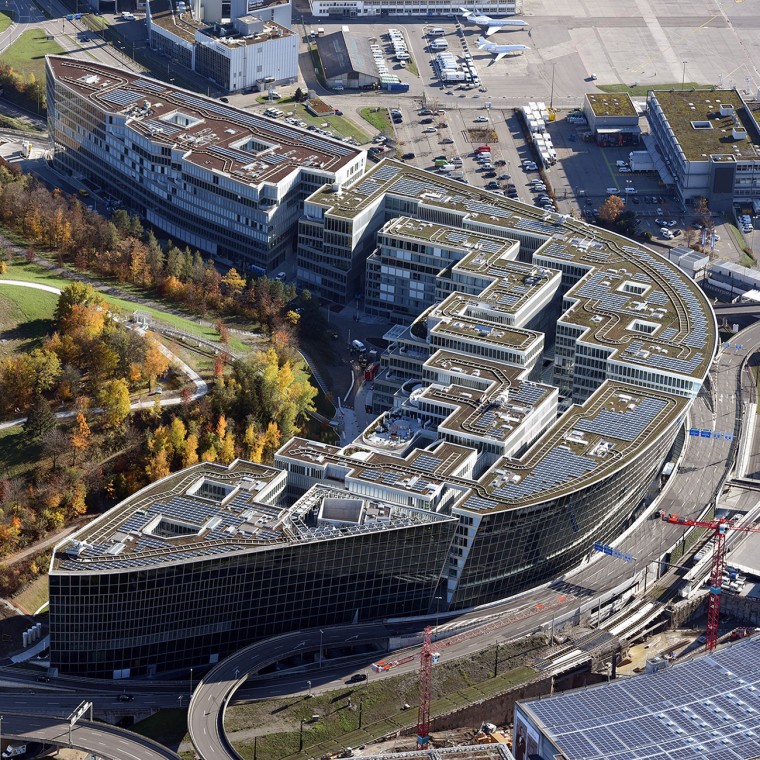 The Circle à Zurich vu du ciel (© Flughafen Zürich AG) The Circle à Zurich vu du ciel (© Flughafen Zürich AG)