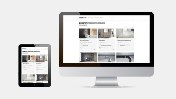 Geberit Produkt Katalog - Ansicht des Tools