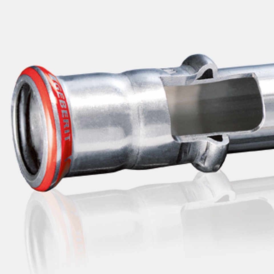 Section d'un raccord Geberit Mapress acier carbone Section d'un raccord Geberit Mapress acier carbone