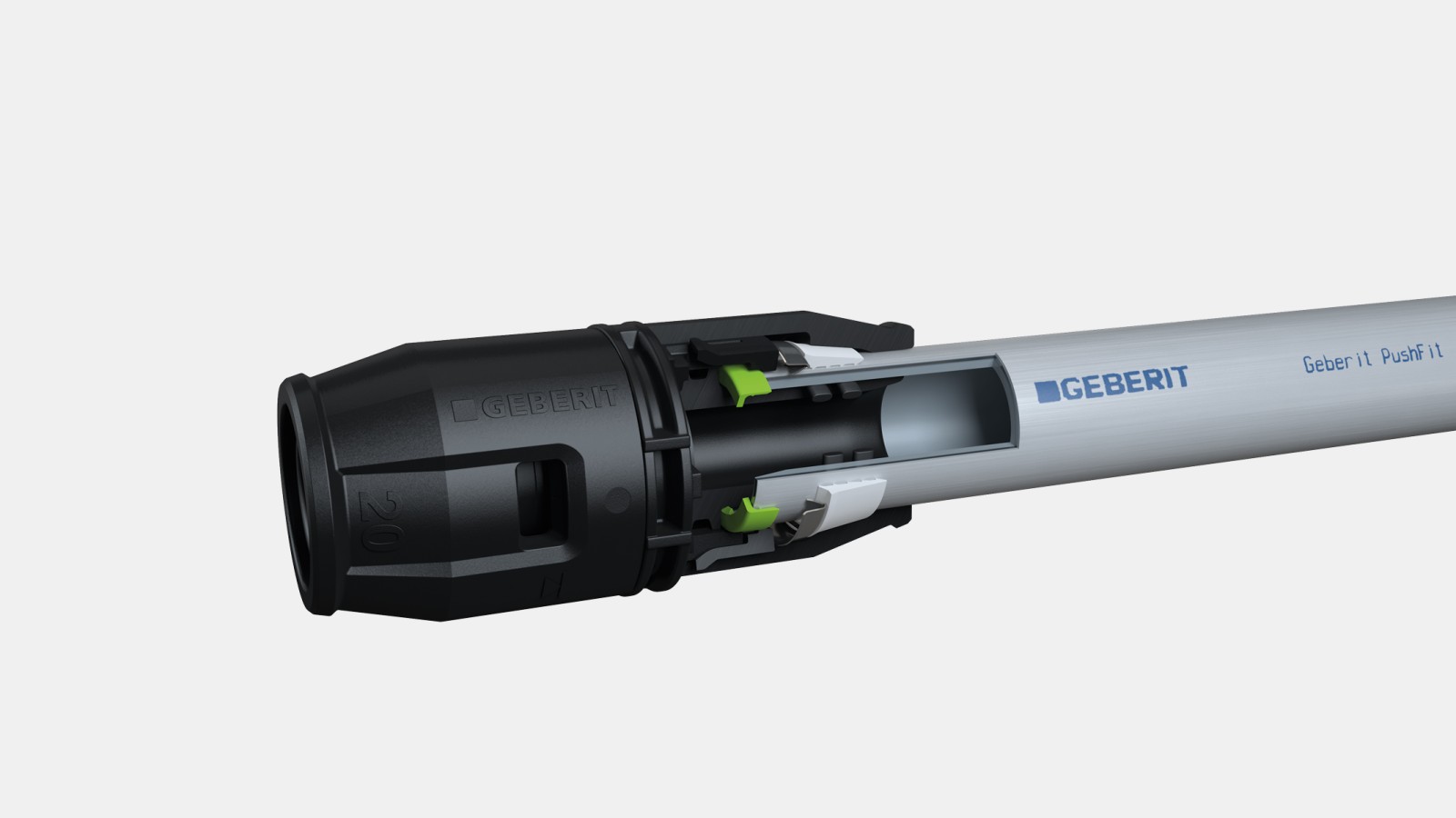 Sichere Verbindung des Geberit PushFit Rohrleitungssystems Sichere Verbindung des Geberit PushFit Rohrleitungssystems
