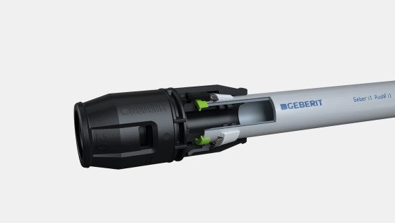 Sichere Verbindung des Geberit PushFit Rohrleitungssystems Sichere Verbindung des Geberit PushFit Rohrleitungssystems