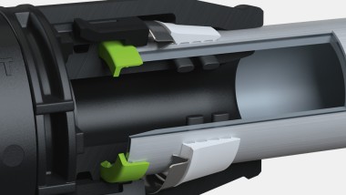 Geberit PushFit mit zwei Dichtringen Geberit PushFit mit zwei Dichtringen
