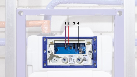 Cassetta di risciacquo ad incasso con risciacquo igienico HS30 (© Geberit)